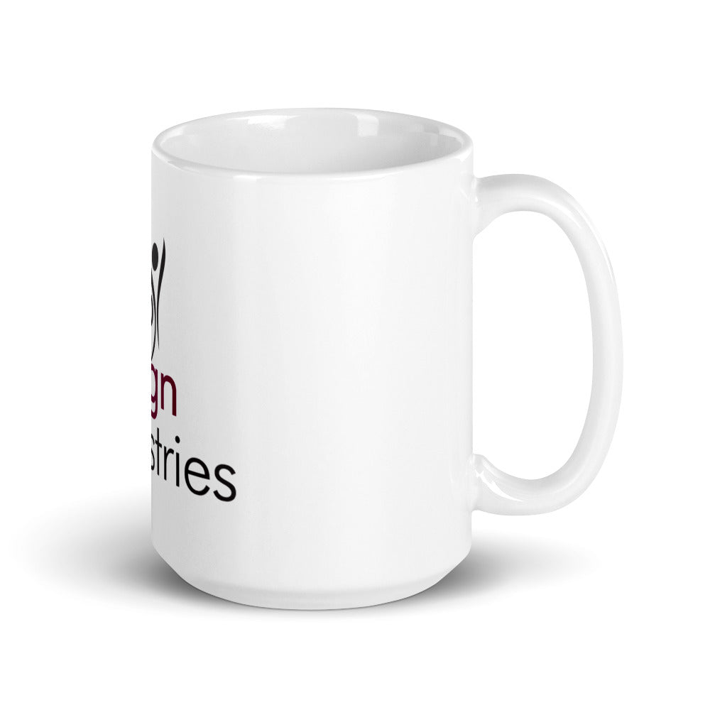 White glossy mug