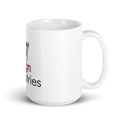 White glossy mug